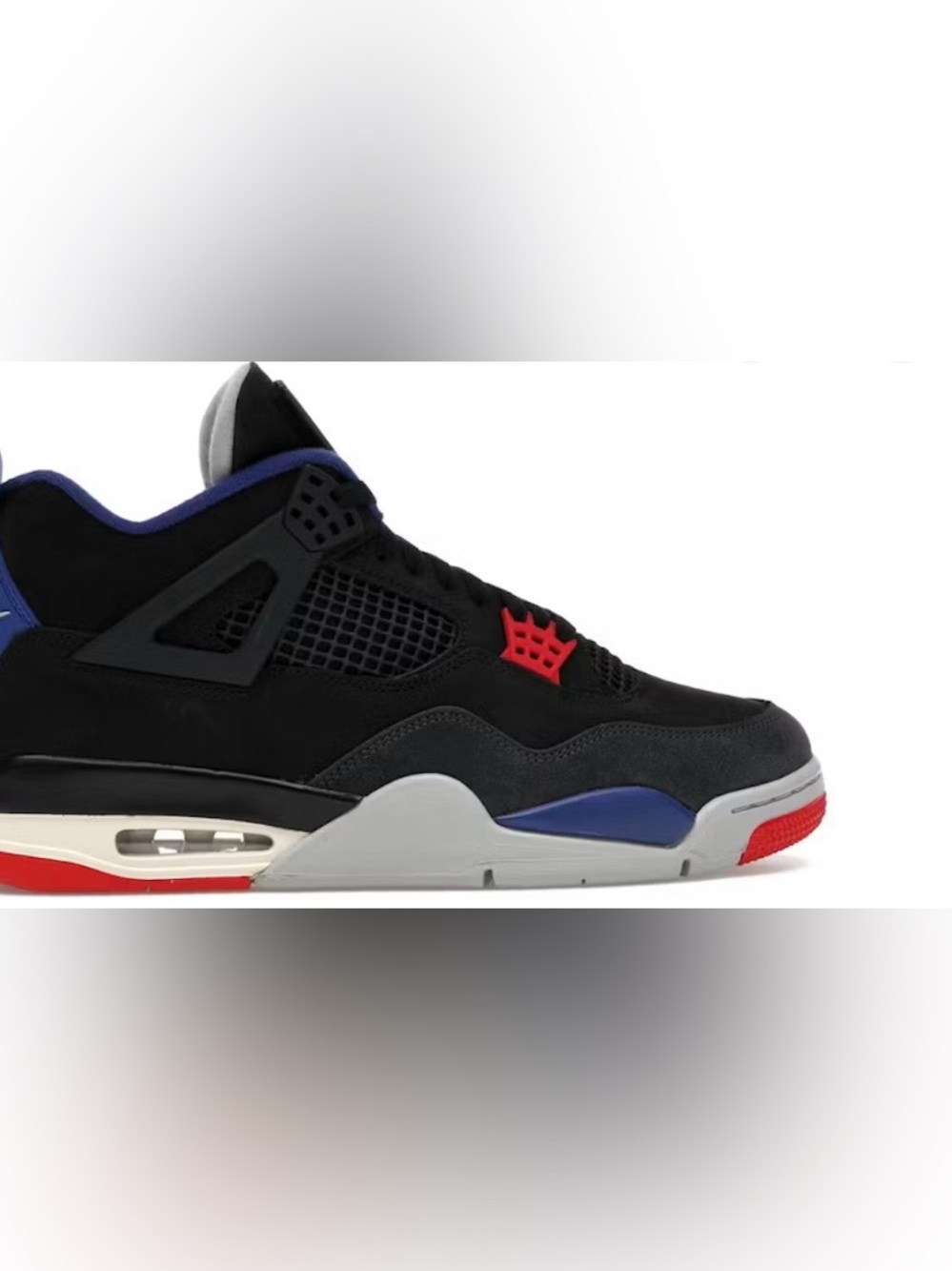 Jordan Women's Black Sneakers with Red & Blue Accents